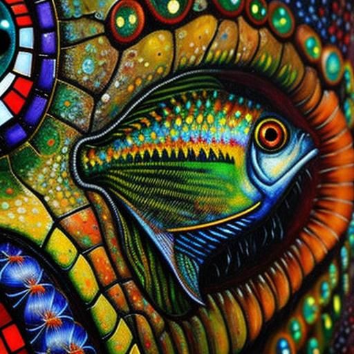 Angler Fish Oil Painting in Pop Surrealism Style