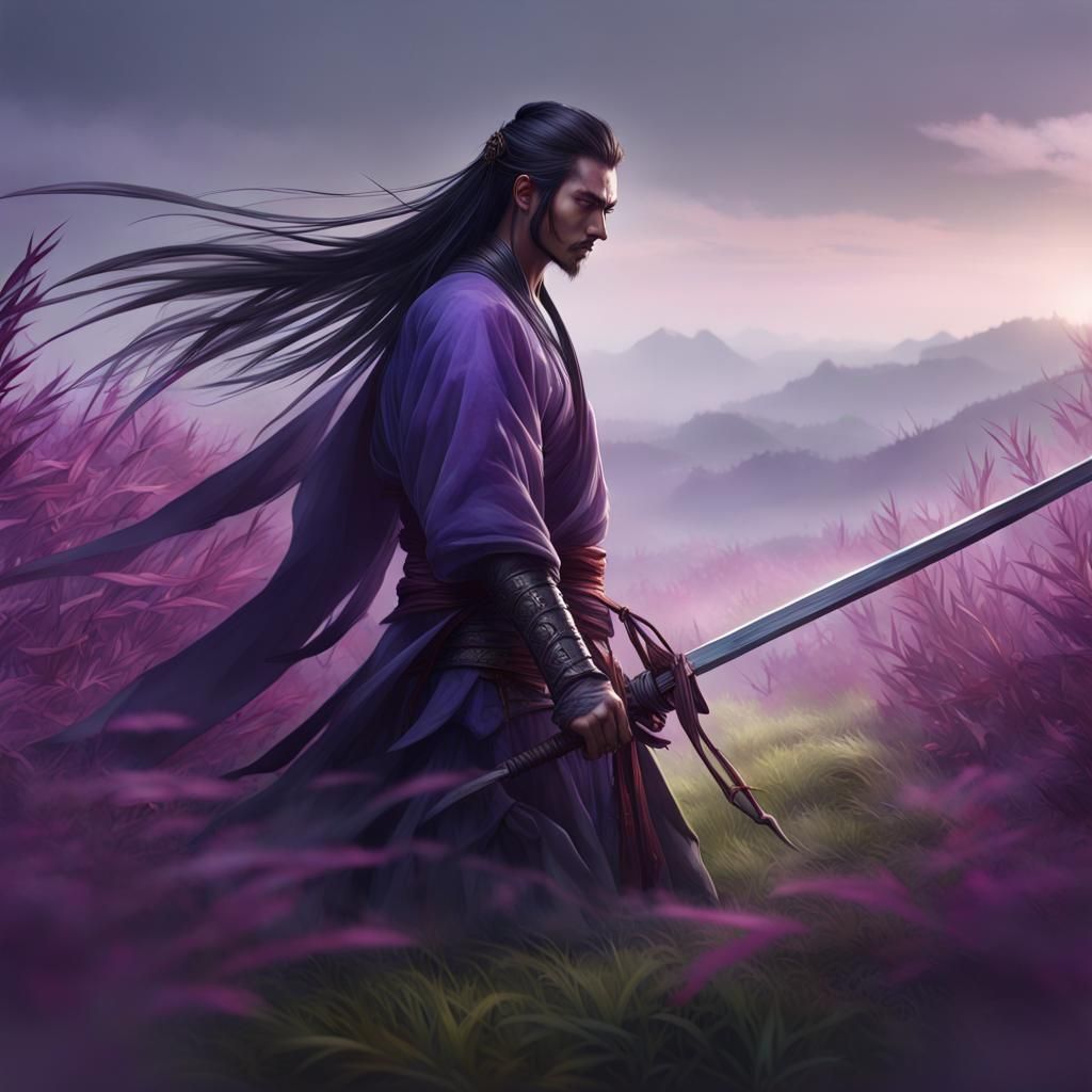 Detailed Dark Fantasy Martial Arts Duel