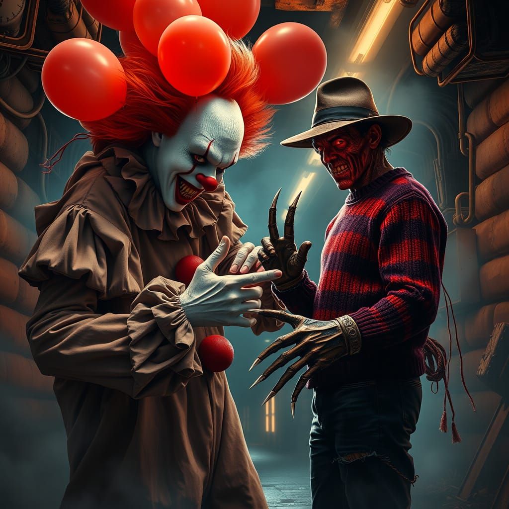 Horror Titans Clash: Pennywise vs Freddy in a Twisted Dreams...