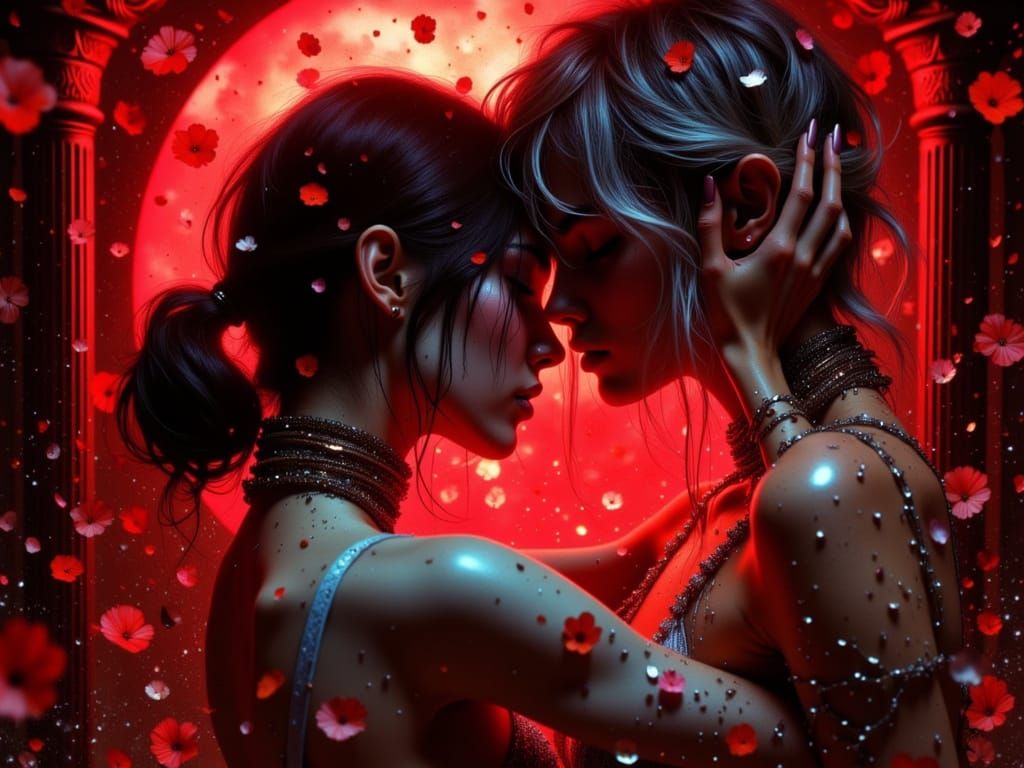 Intimate Japanese Encounter in Sepia Hues