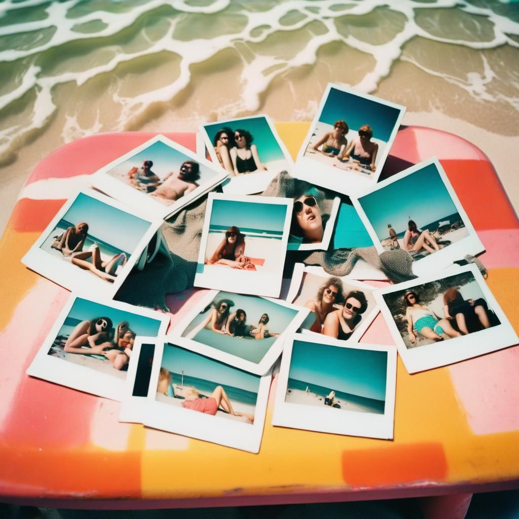Colorful Beach Photos with Polaroid SX-70 Camera