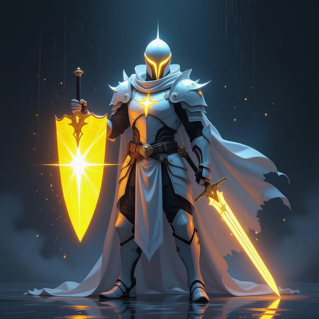 Radiant Knight in Luminous Armor
