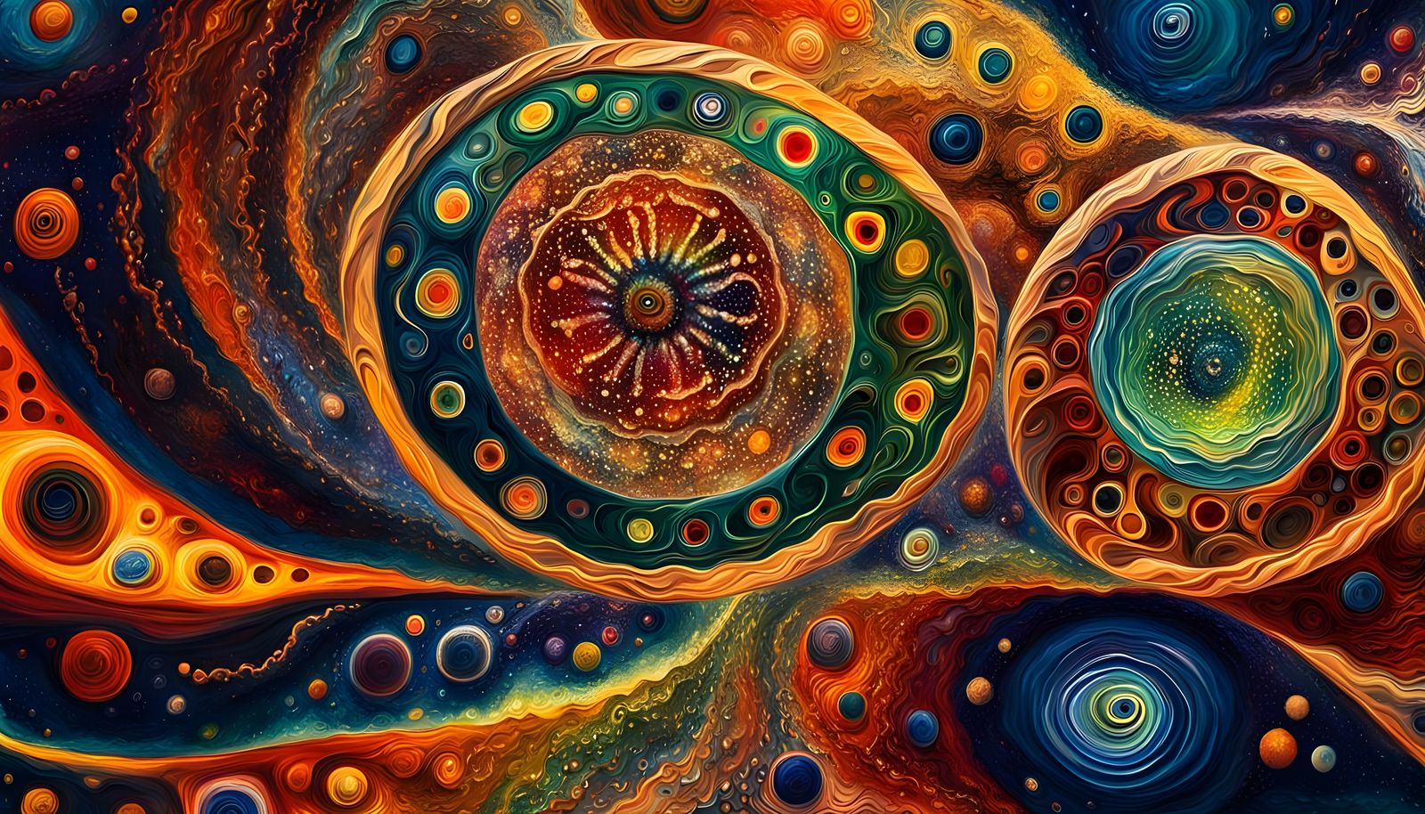 Vivid Stars Swirling in Impasto Celestial Maelstrom