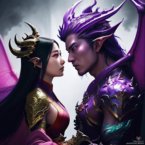 Dragon Lord and Lady on Mystical Journey: Splash Art