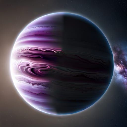 Cosmic Purple Gas Giant Planet in 8K