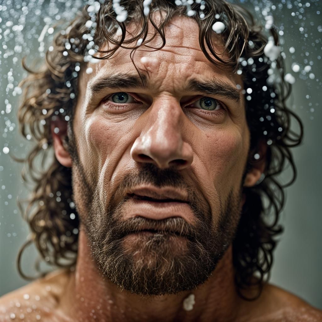 Rugby Players in Shower: Professional Studio Portrait