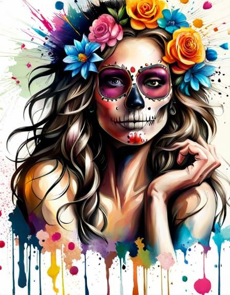 Día de Muertos Calaveras Graffiti Art