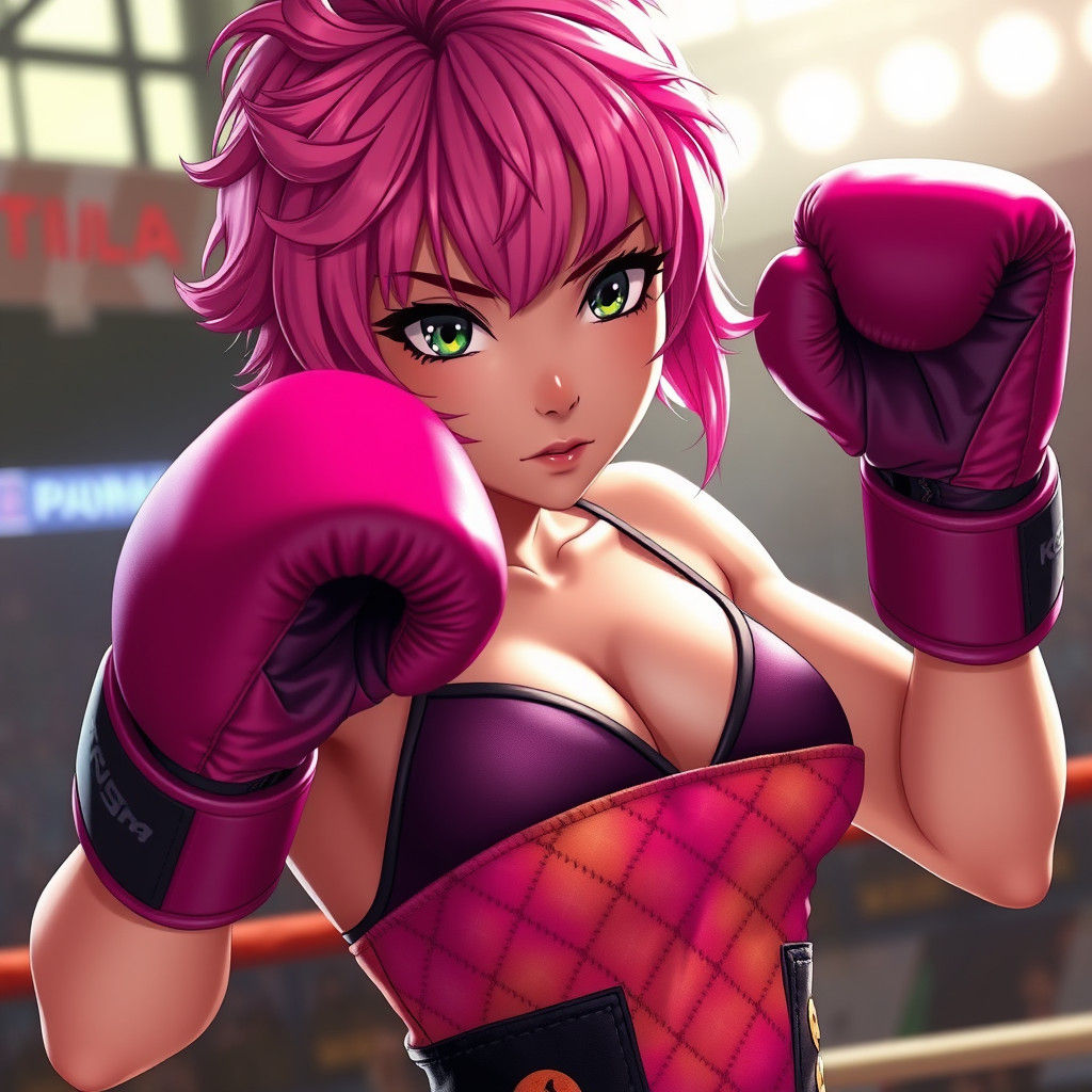 Fierce Anime Fighter in 3D Style