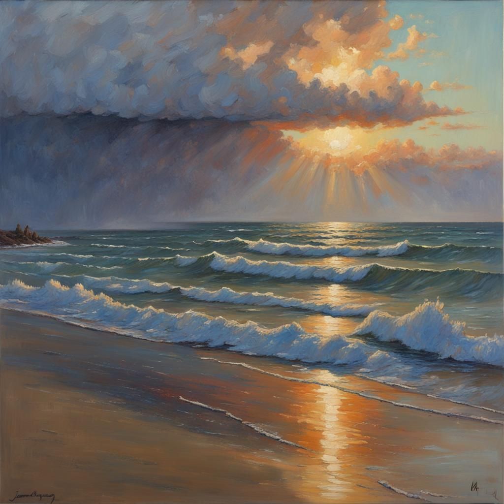 Majestic Scene as Oil Painting