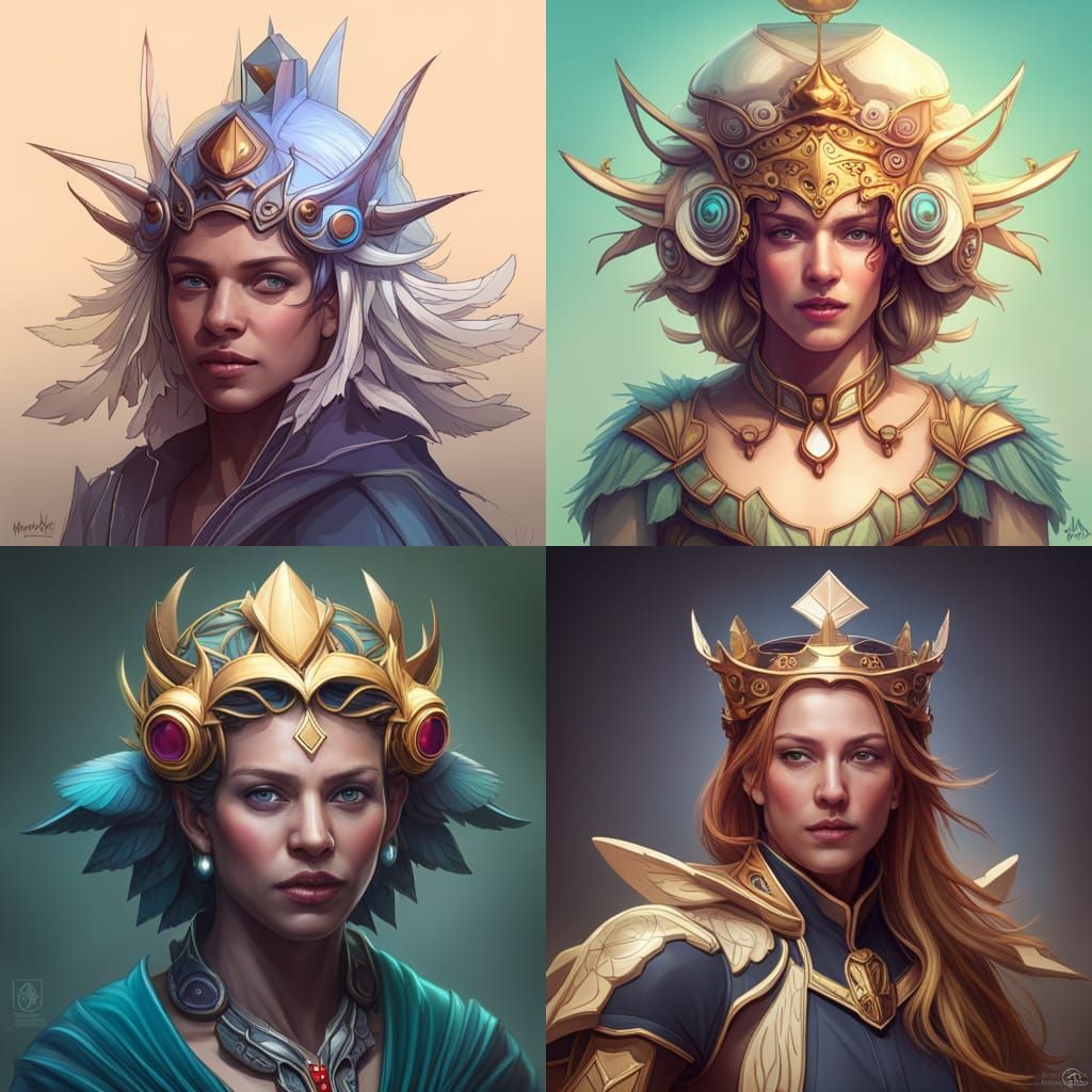 Fly with Crown: Detailed Digital Art Portrait