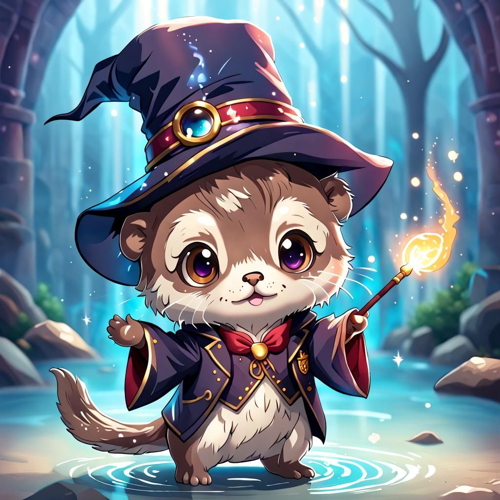 Chibi magician otter