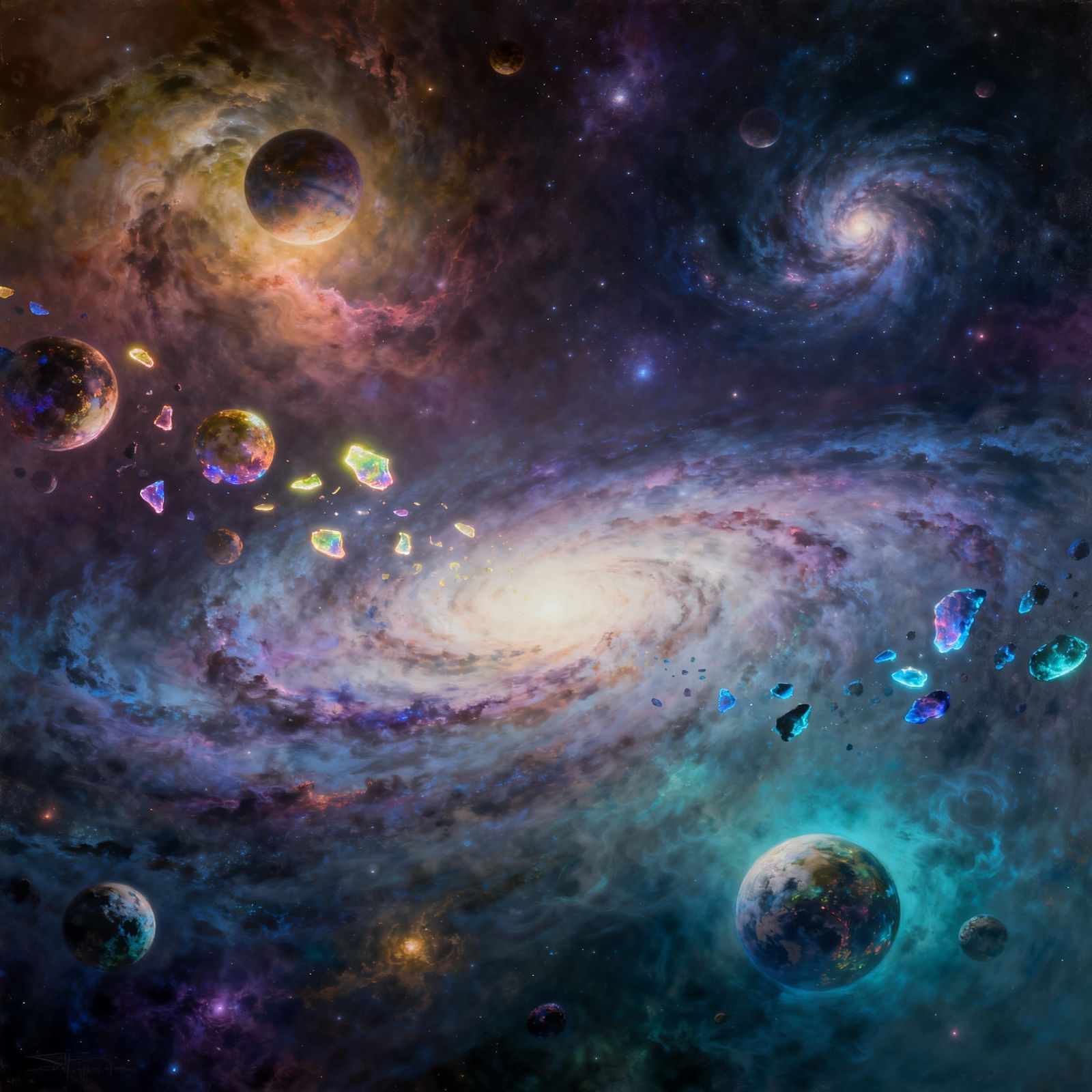 Surreal Cosmic Landscape of Planet Memories