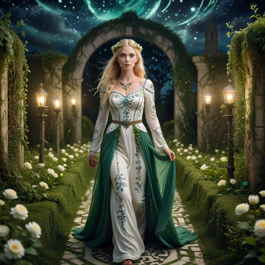 Viking Goddess in Labyrinthine Paradise