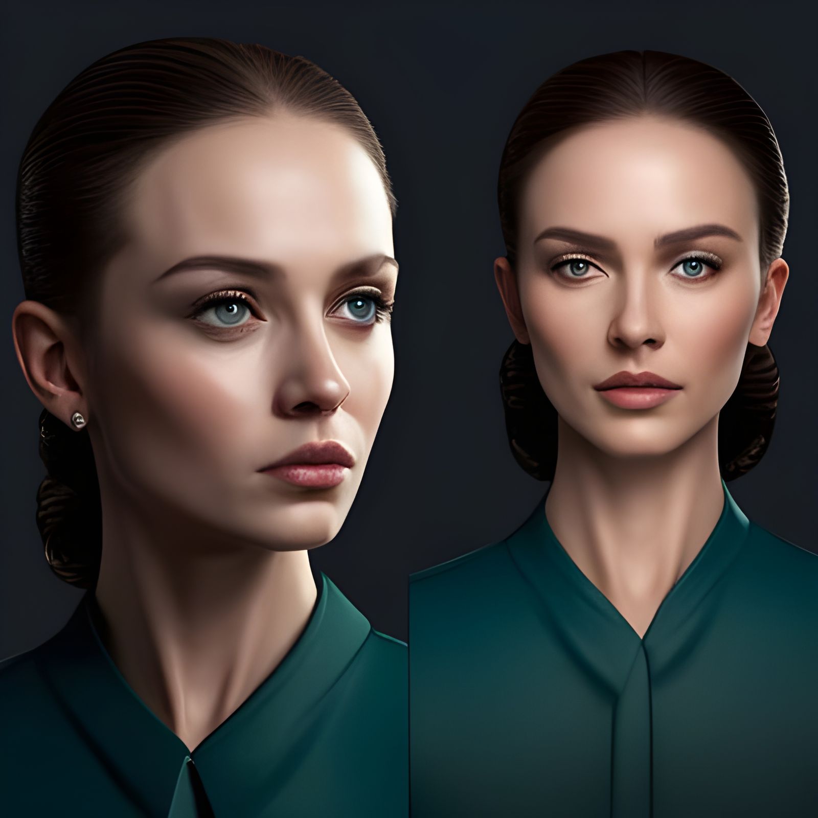 Futuristic Arts Professor Portrait in Sci-Fi Style