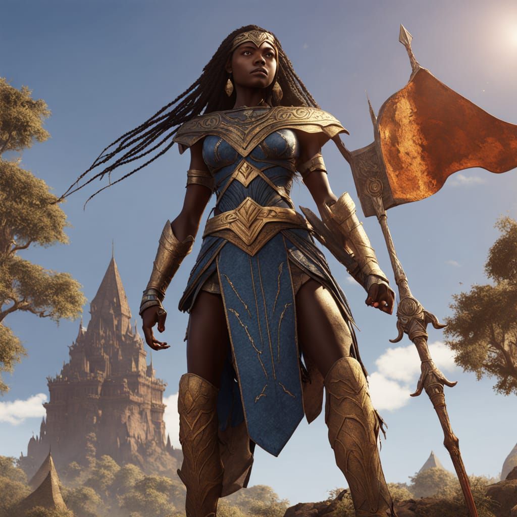 Wonder Woman of Ethiopia in Vibrant Ethiopian City