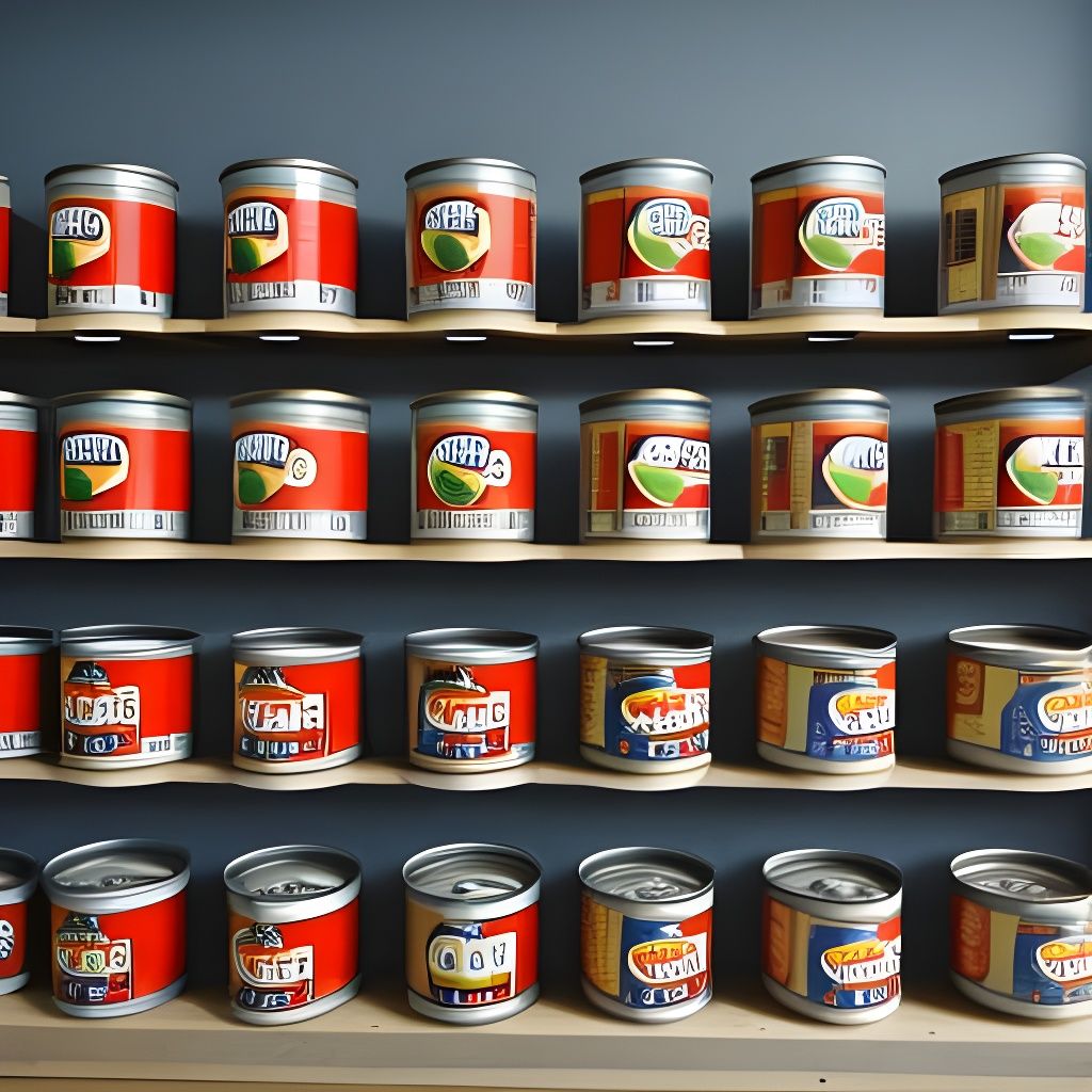 Alphabet Soup Cans in Vibrant Street Art Style