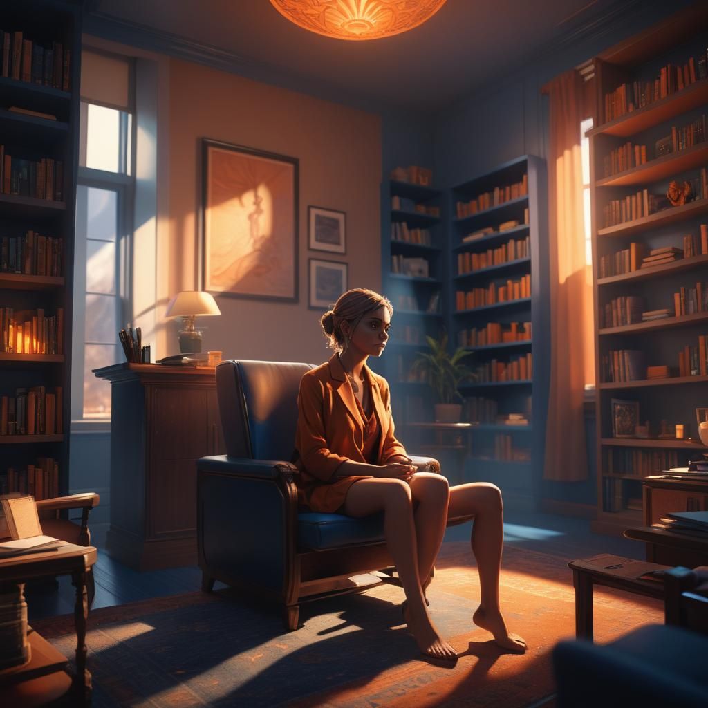 Hopeful Start: Therapy Session in Fantasy Concept Art
