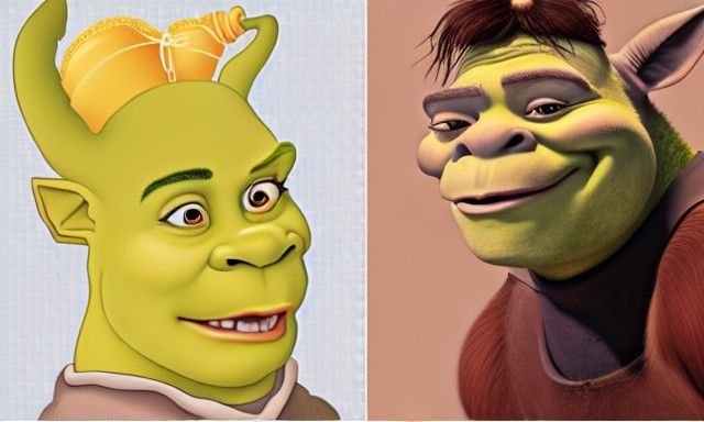 Shrek and Donkey Share a Kiss