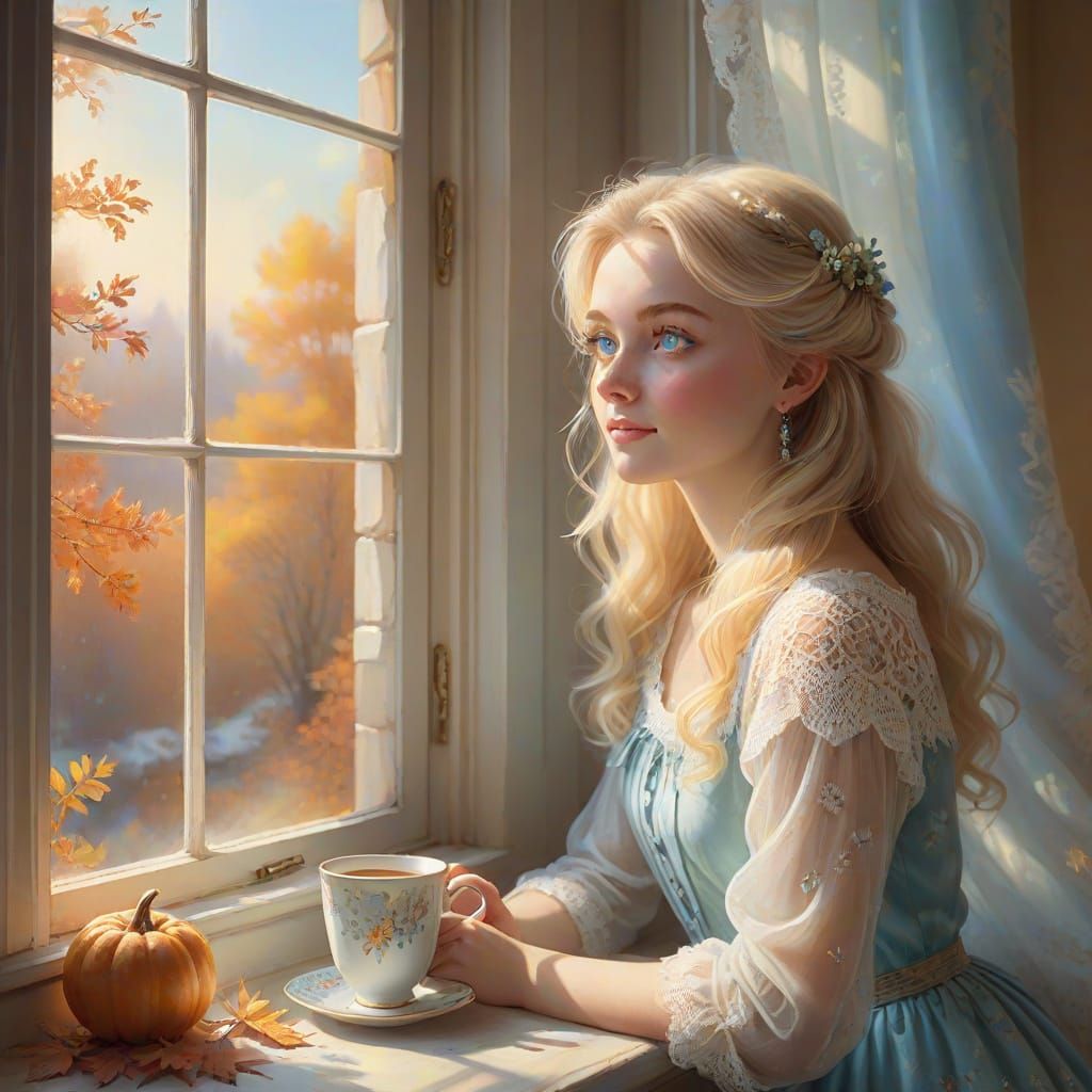 Whimsical Autumn Fantasy with Soft Focus and Warm Colors