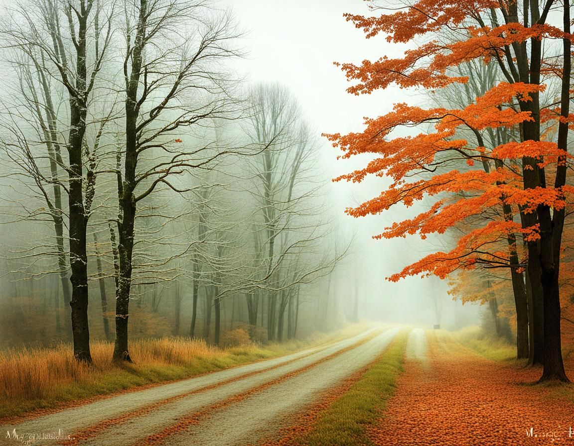 Autumn Leaves Fall in First Frost