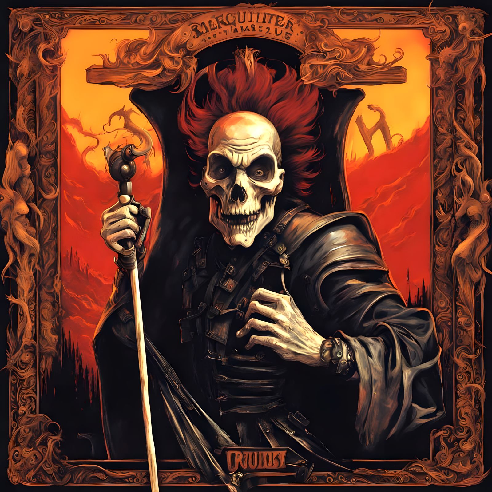 Puppet Master Pulling Strings in Surreal Scene