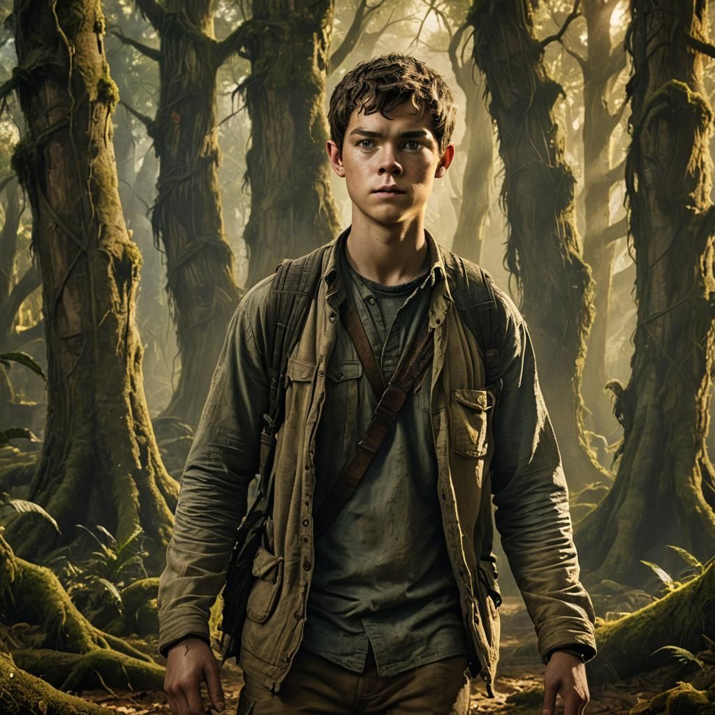 Newt from Maze Runner in Mystical Forest