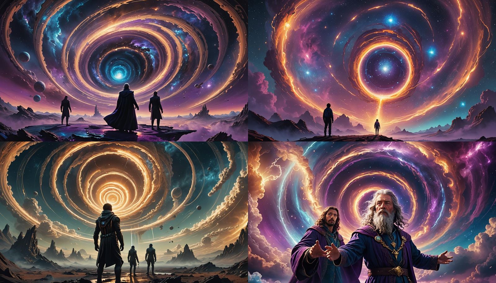 Epic Time-Space Mage in Digital Matte Painting