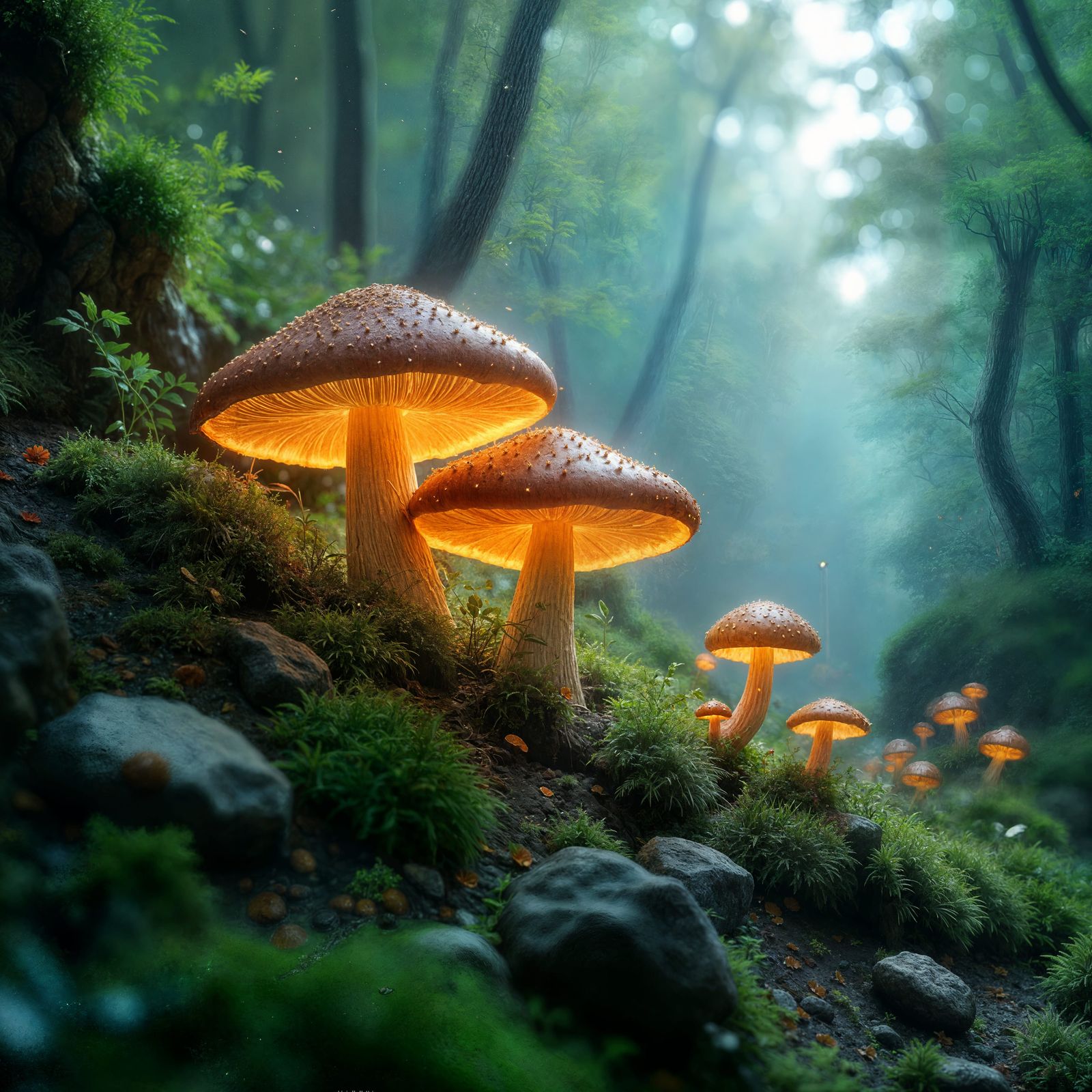 Enchanted Forest: Porcini Mushrooms in Fairy Glen