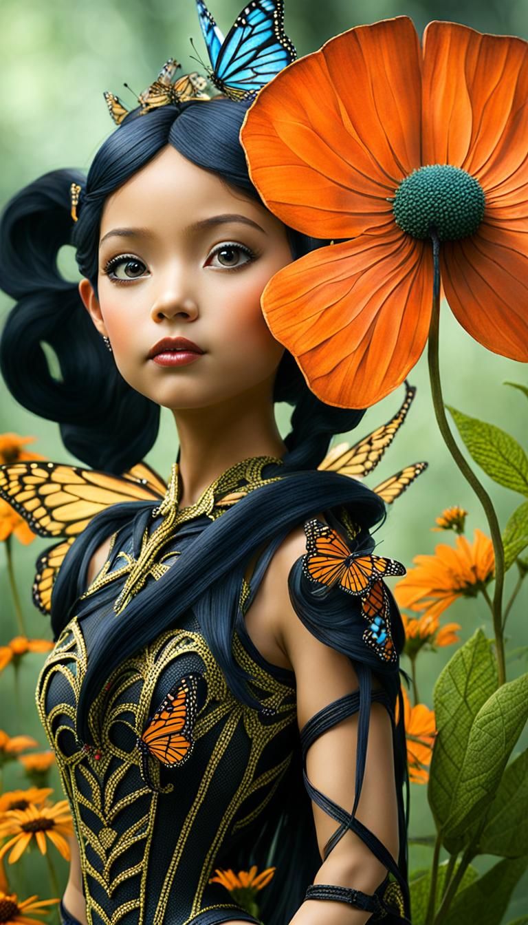 Bone Fairy with Monarch Wings Photo