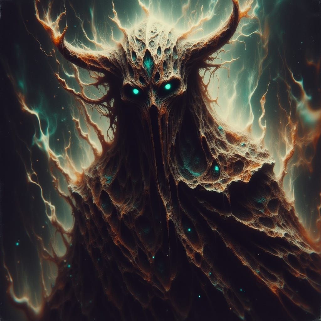 <lora:Chemical Burn:1.0> <lora:Macabro:1.0> A mystical, magical Jinn,