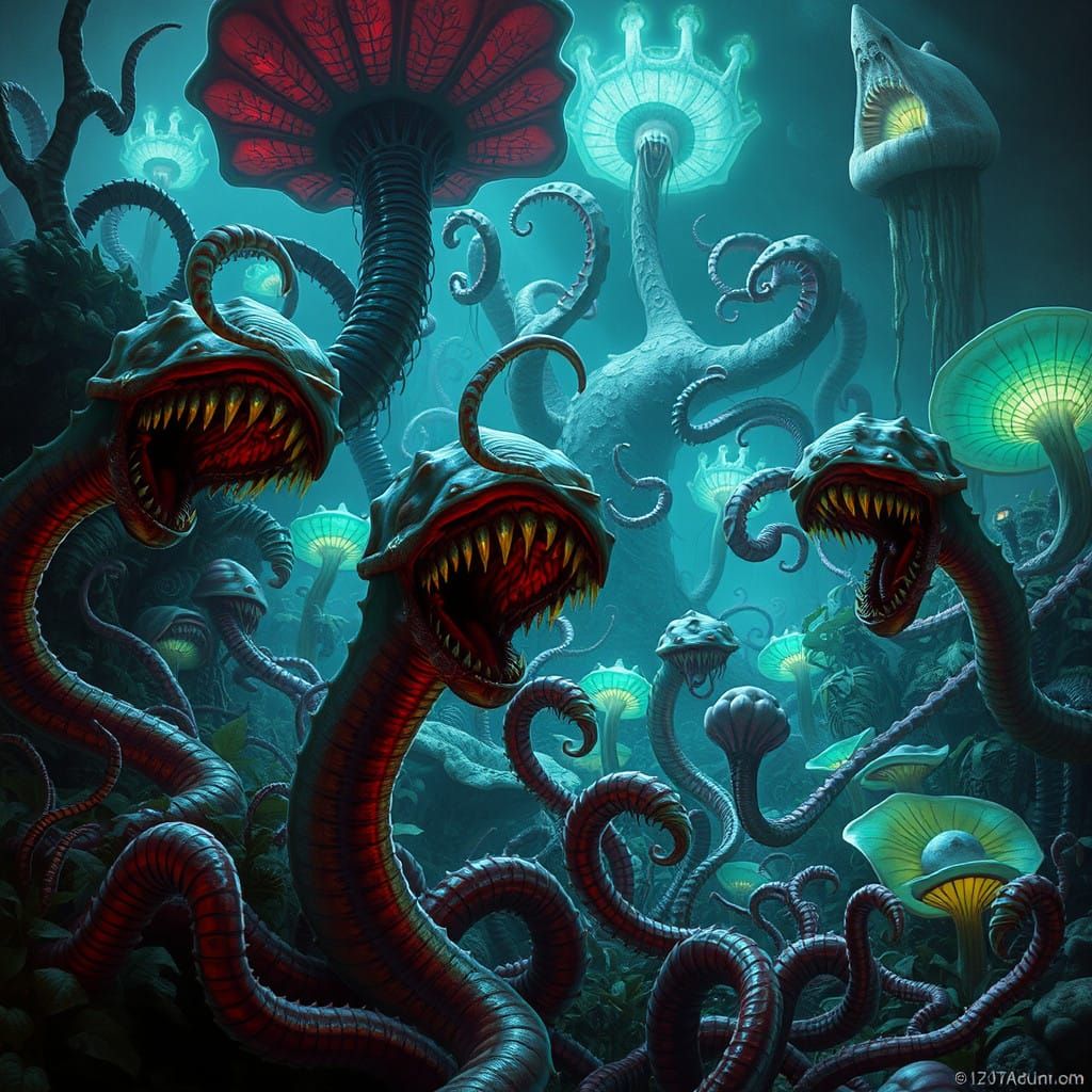 Ethereal, Bioluminescent Garden of Carnivorous Wonders