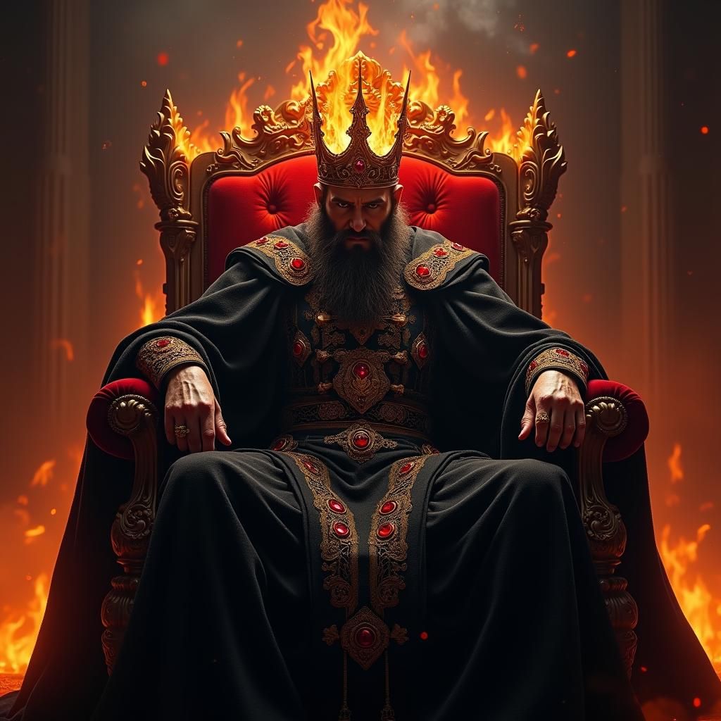 Fiery King on Throne: Matte Painting in Unreal Engine