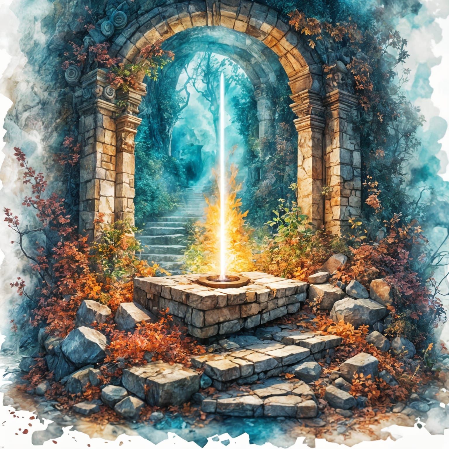 Sword in Stone: 3D Animation with Dramatic Lighting