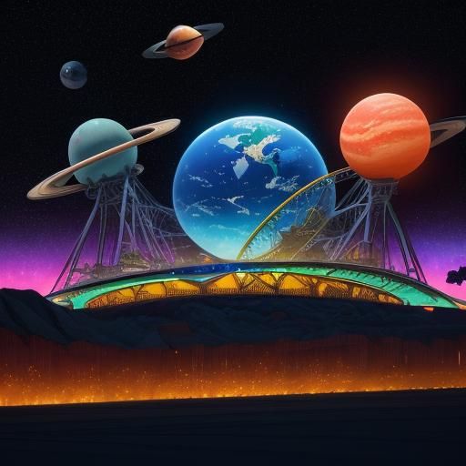 Surreal Space Theme Park: Alien Family Adventure