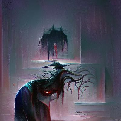 Sinister Depression: A Haunting Gothic Art Image