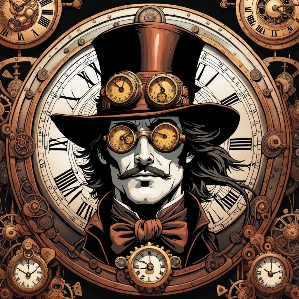 Steampunk Harry Dresden in Cosmic Setting