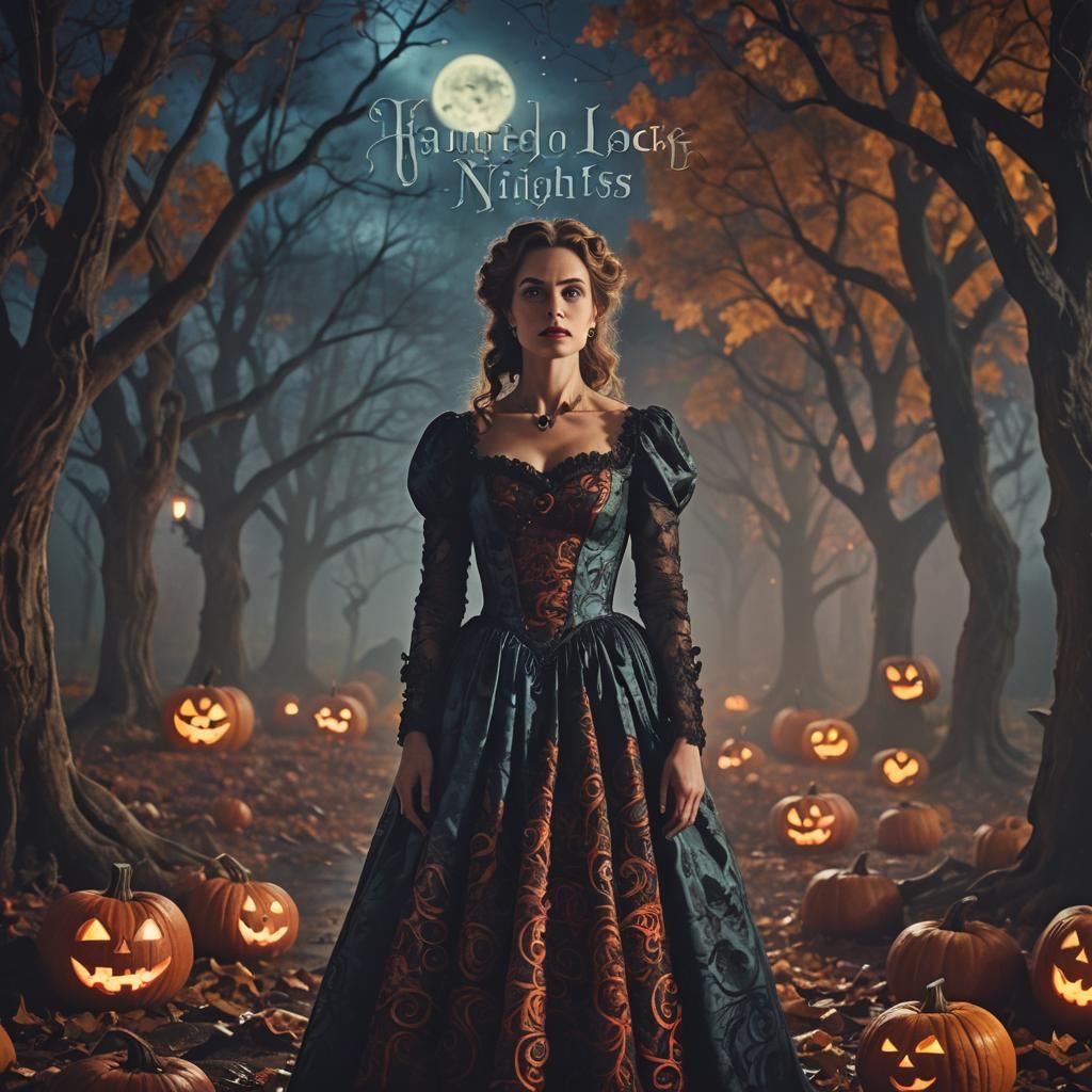 Mysterious Woman at Haunted October Nights as Concept Art