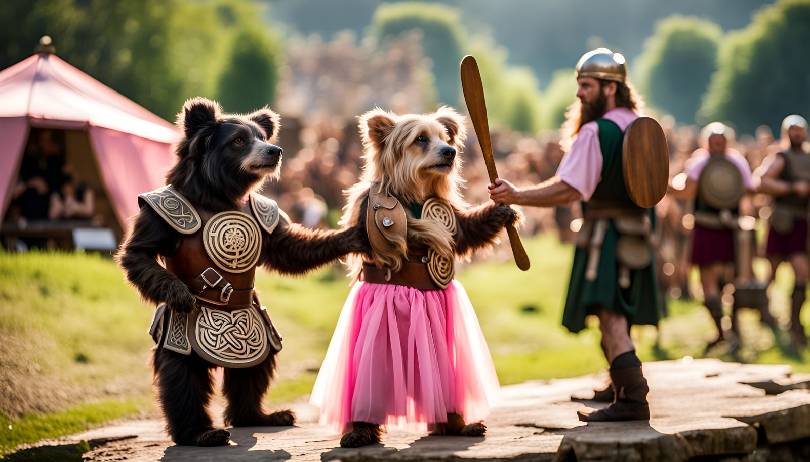 Dancing Bear with Druid and Legionnaire