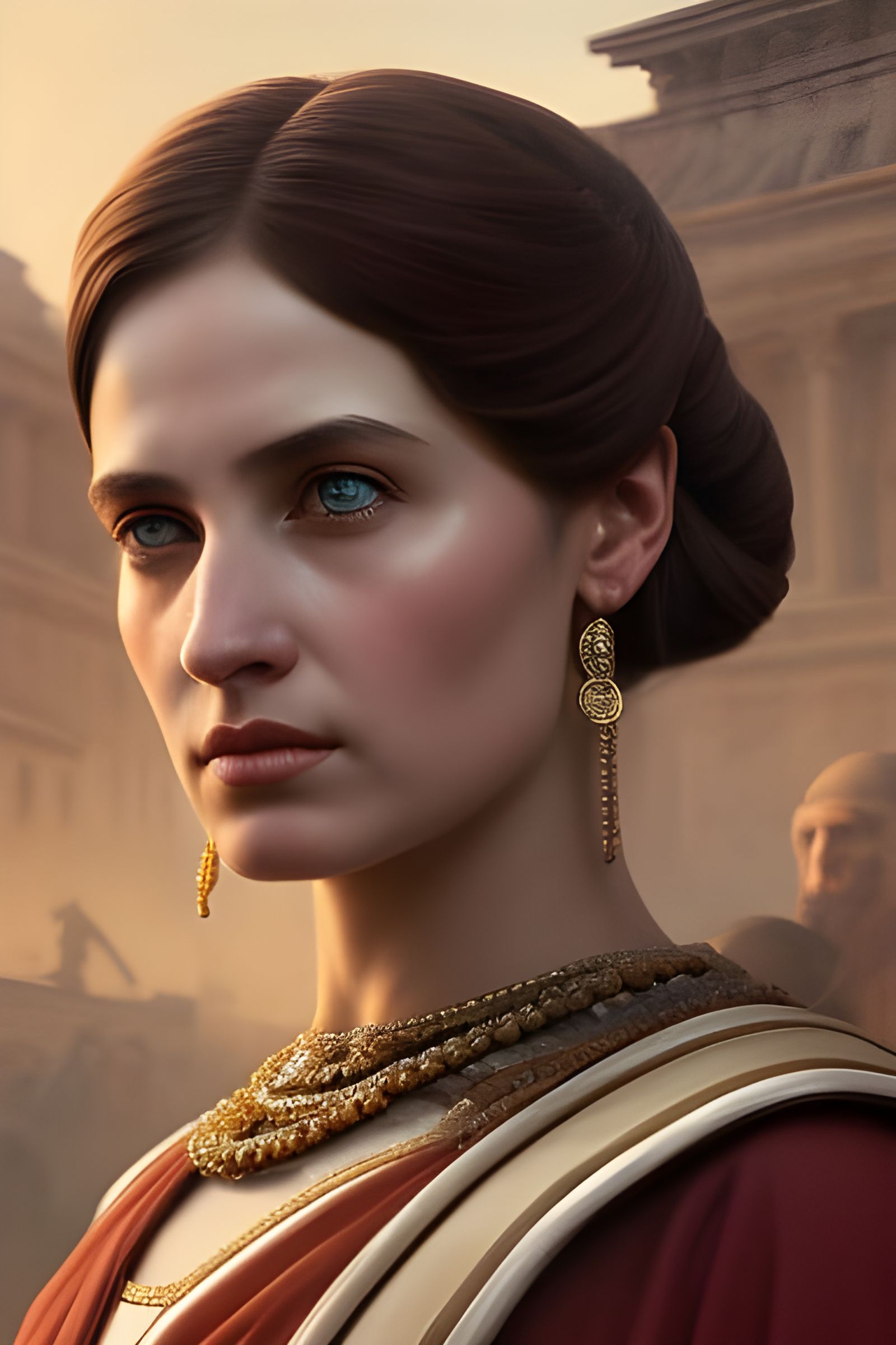 Pretty Girl Selfie in Ancient Rome