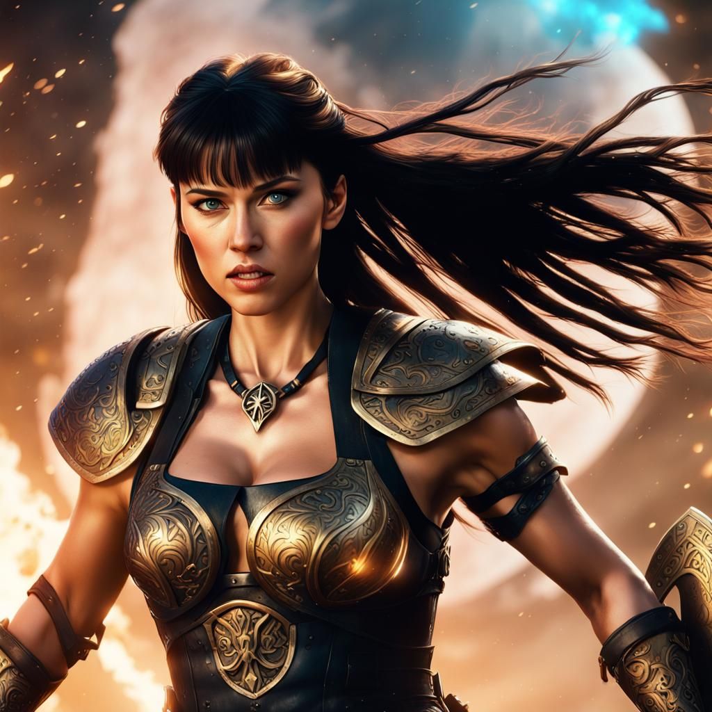 Dynamic Warrior Princess Action Shot in Unreal Engine 5