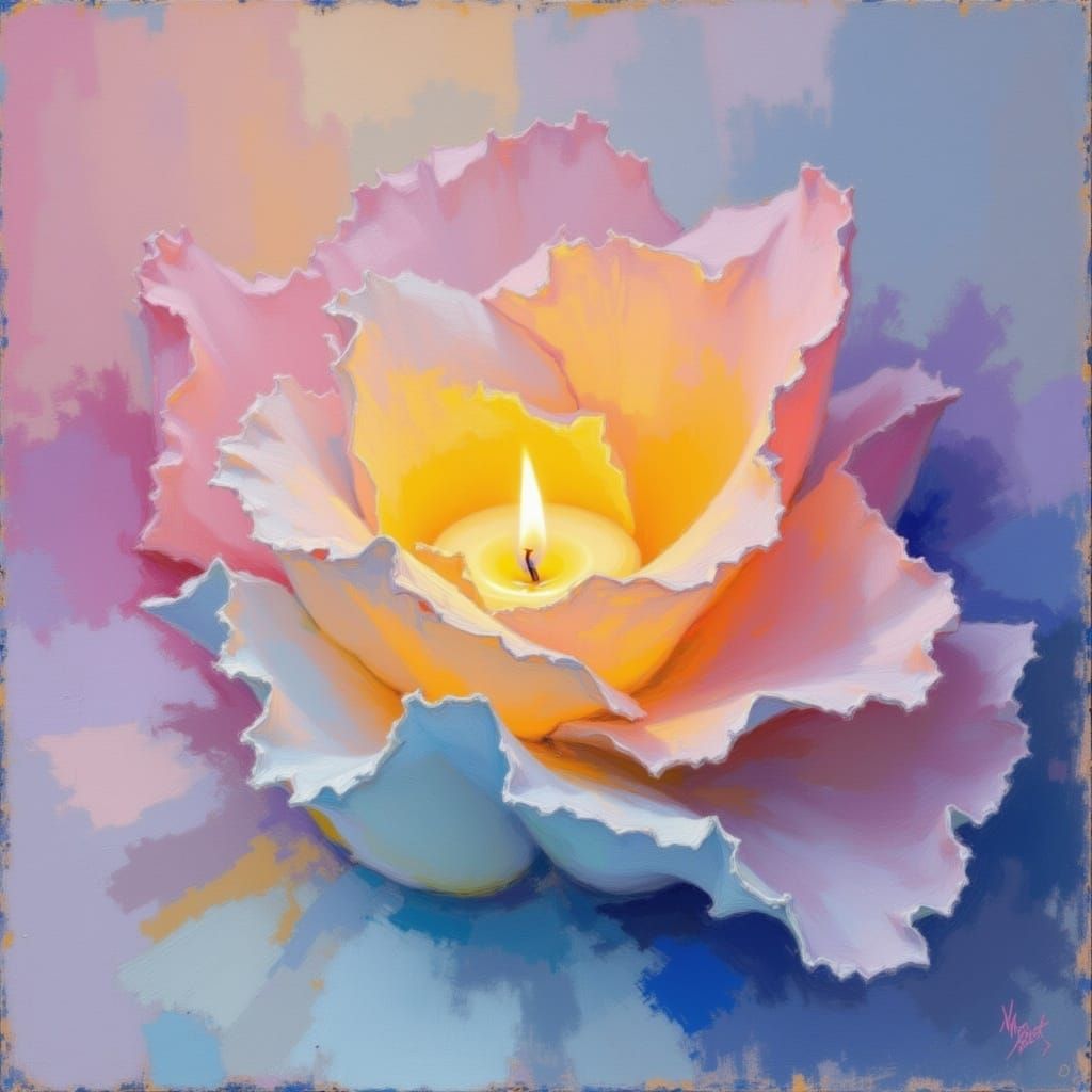 Vibrant Bauhaus-Inspired Macro Candle Wax in Triadic Colors