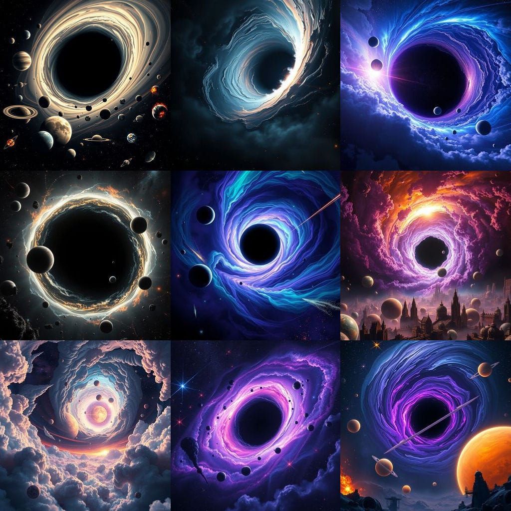 Cosmic Black Hole Devours the Galaxy in Vibrant Colors