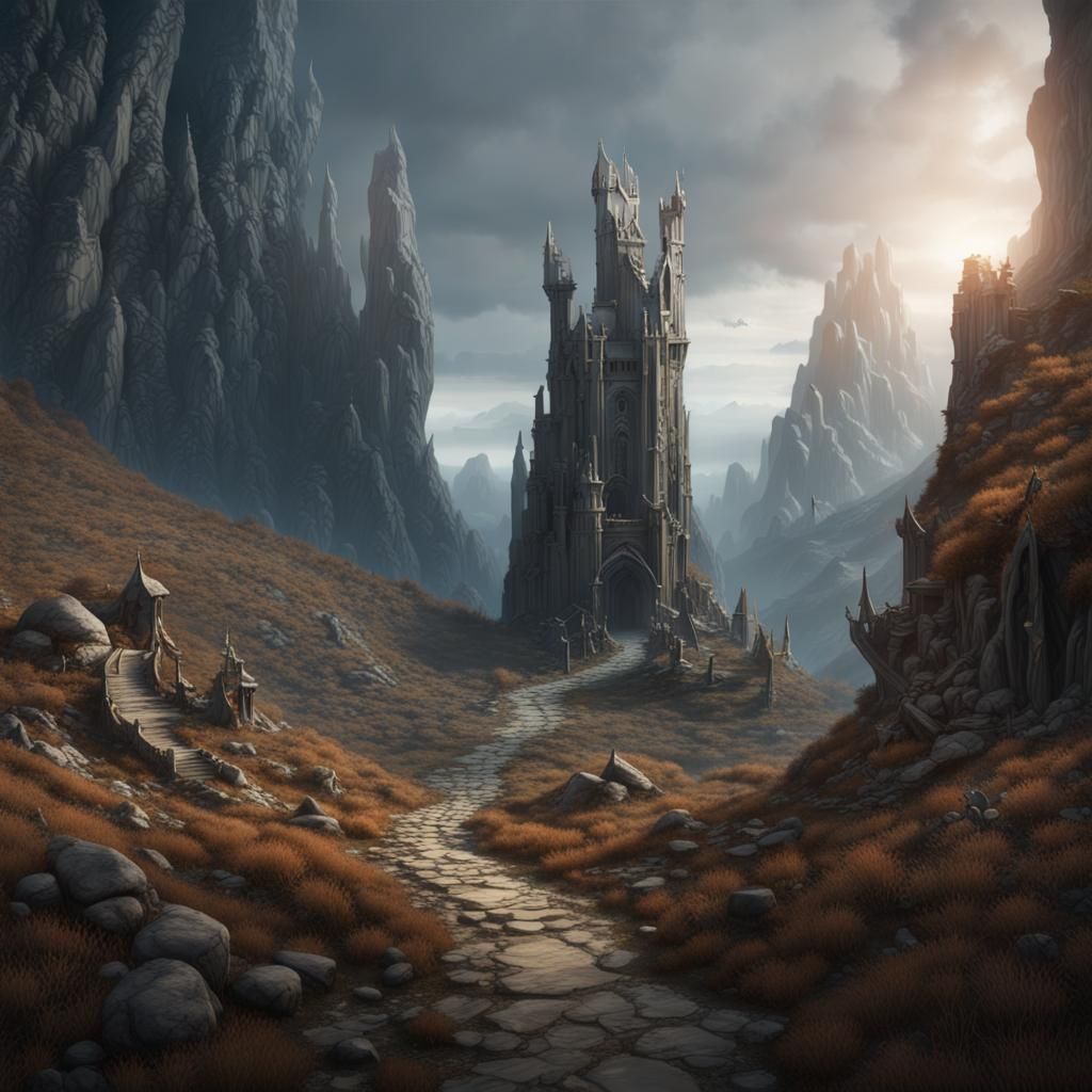A pathway to ruins of elven castle