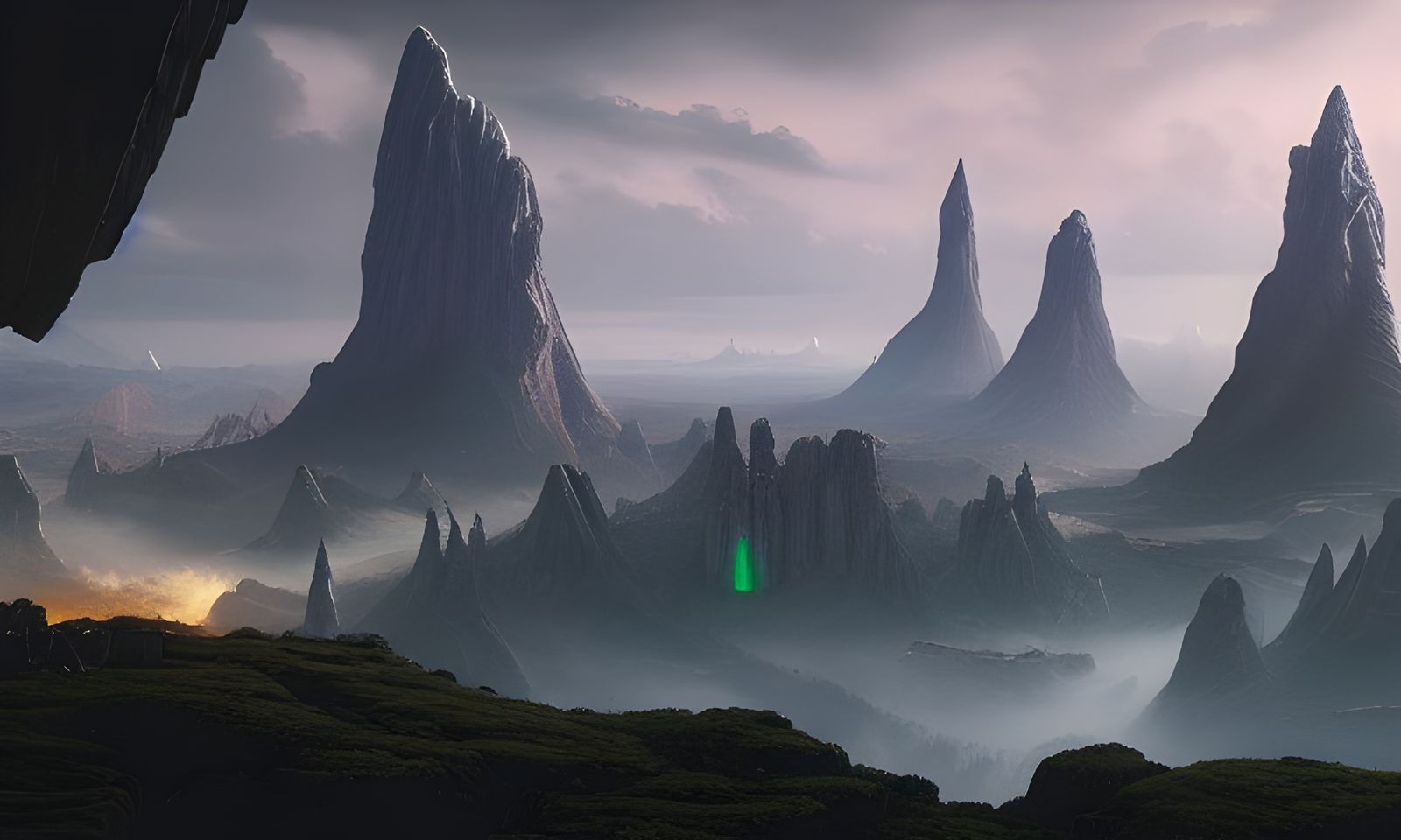 Asgard in Hyperrealistic Biopunk Landscape by Studio Ghibli