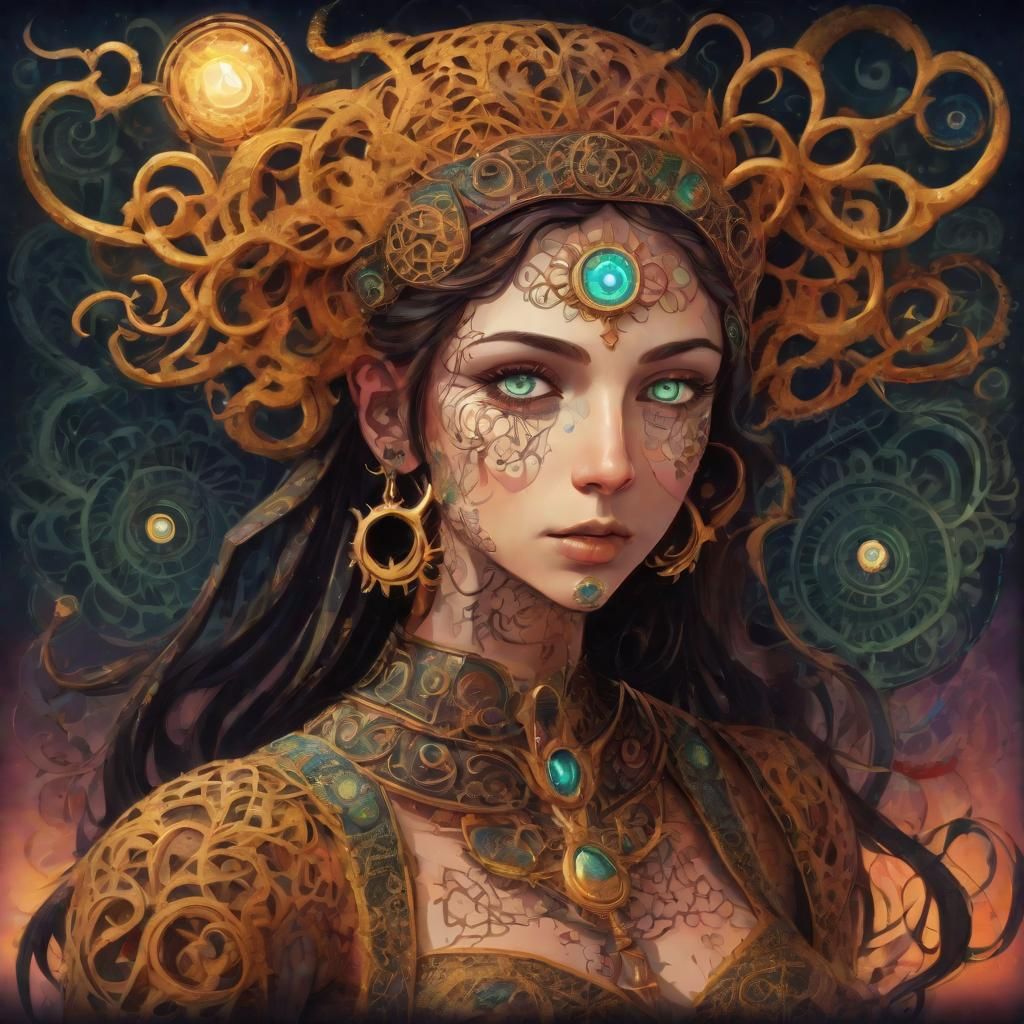 Celtic Lace Pattern in Hyperrealism Style