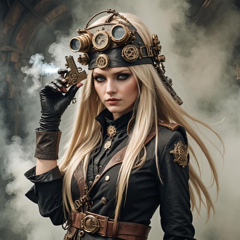 A beautiful steampunk blonde