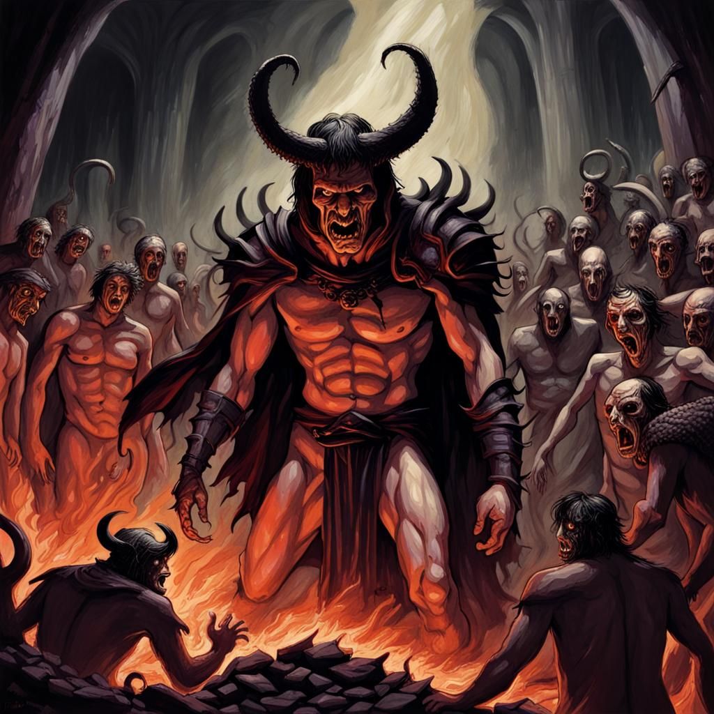 Humorous Illustration of Dante's Inferno Parody