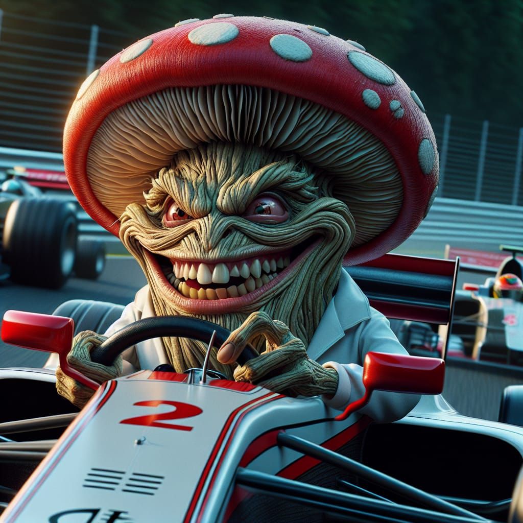 Mushroom race car driver