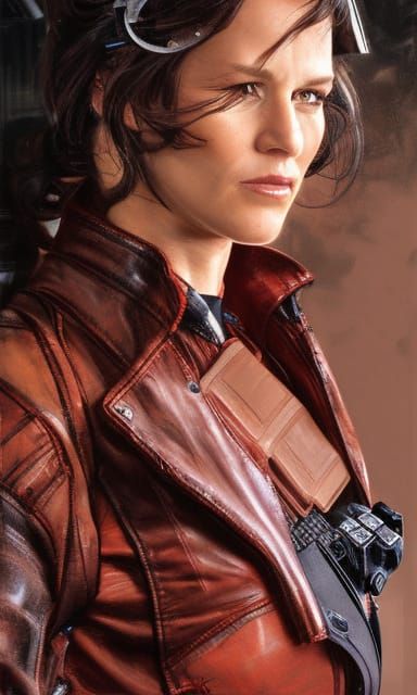 Sci-Fi Rogue Smuggler Portrait in Aetherpunk Style