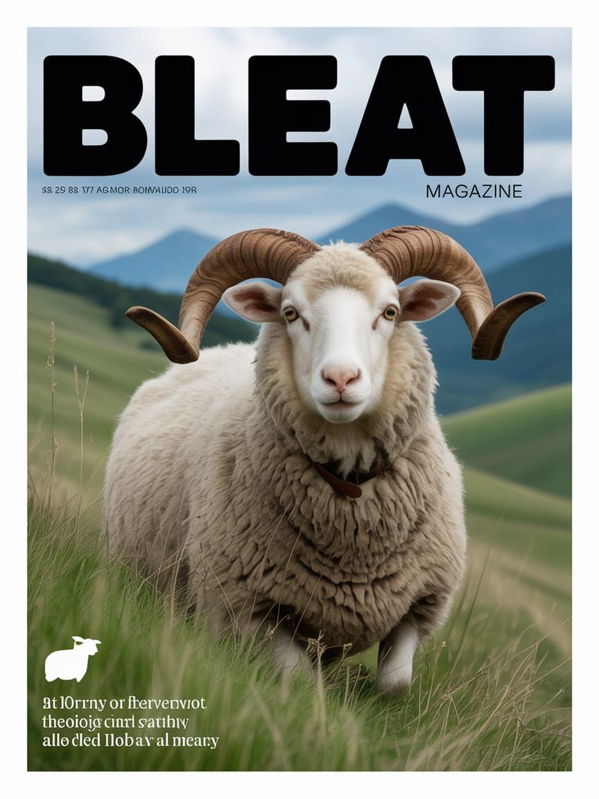 "BLEAT magazine" Magazine Cover, sheep